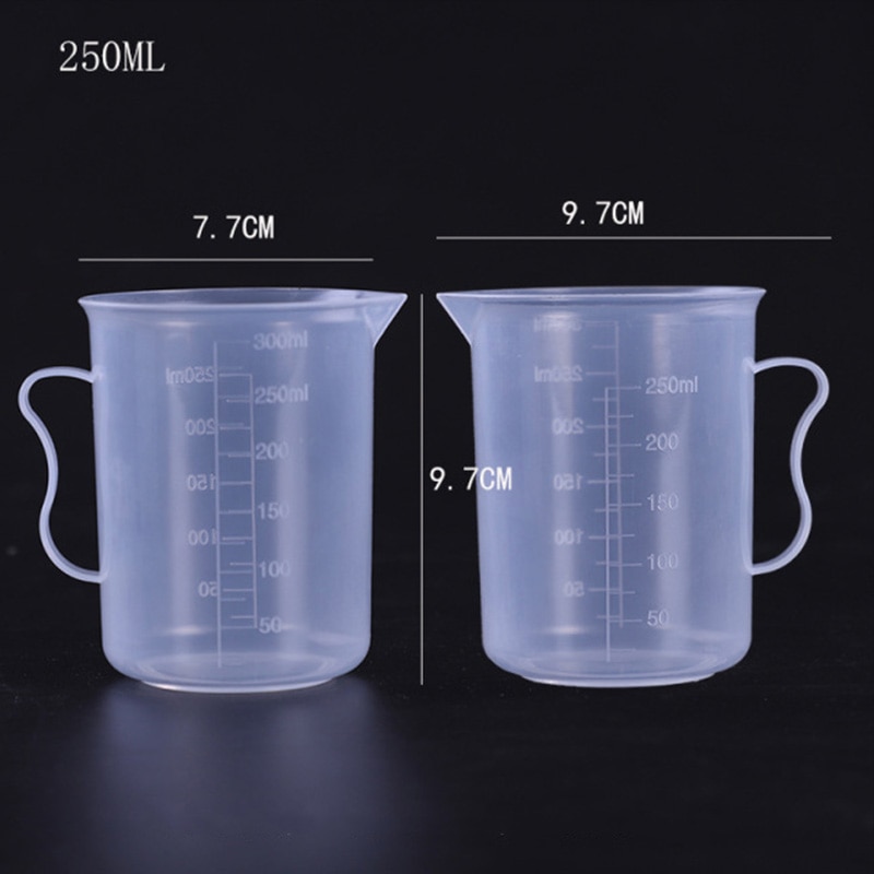 20ml/30ml/50ml/300ml/500ml/1000ml Clear Plastic Graduated Measuring Cup for Baking Beaker Liquid Measure Jug Cup Container