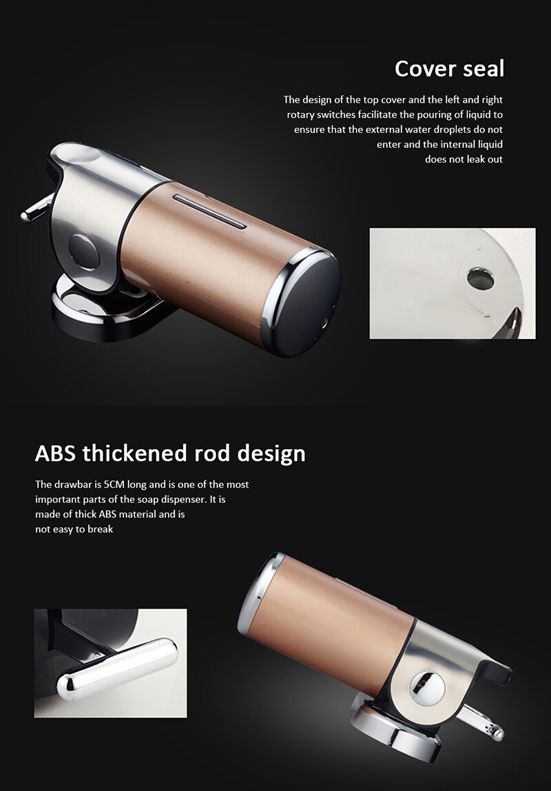 500ml Soap Dispenser Stainless Steel Bathroom Shower Lotion Shampoo Wall Mount For Wash-Bathroom Kitchen