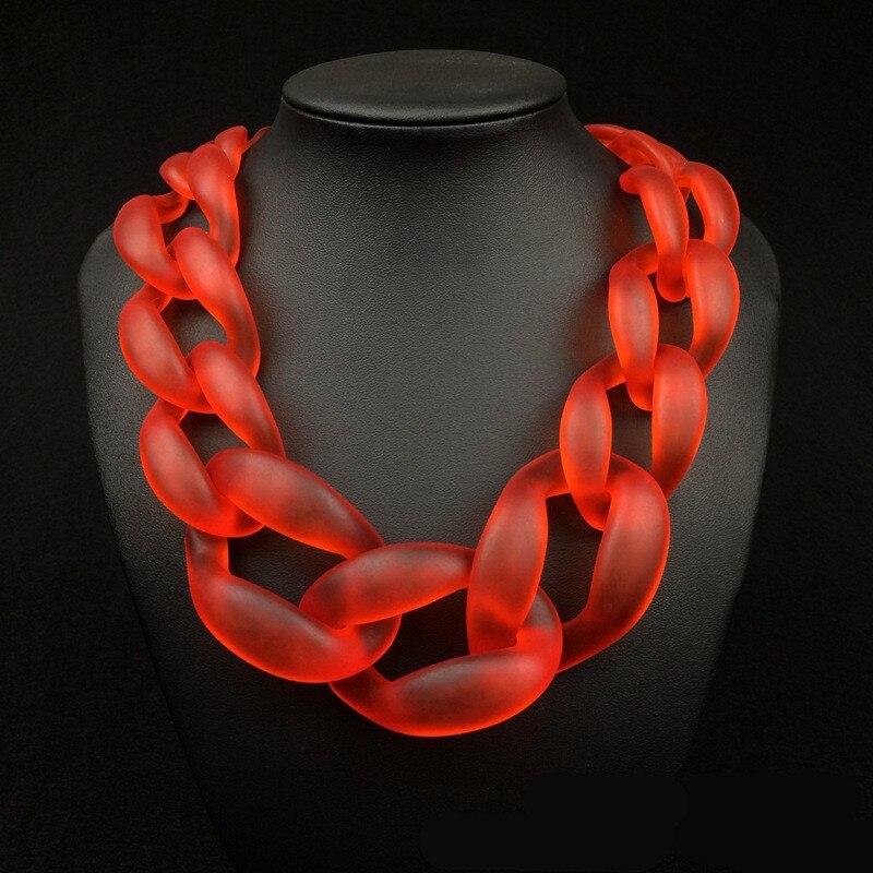 Europa und sterben Vereinigten Staaten große übertreibung schmuck acryl kette chainoversize Nacken kette zubehör gefrostet Halskette: verrotten