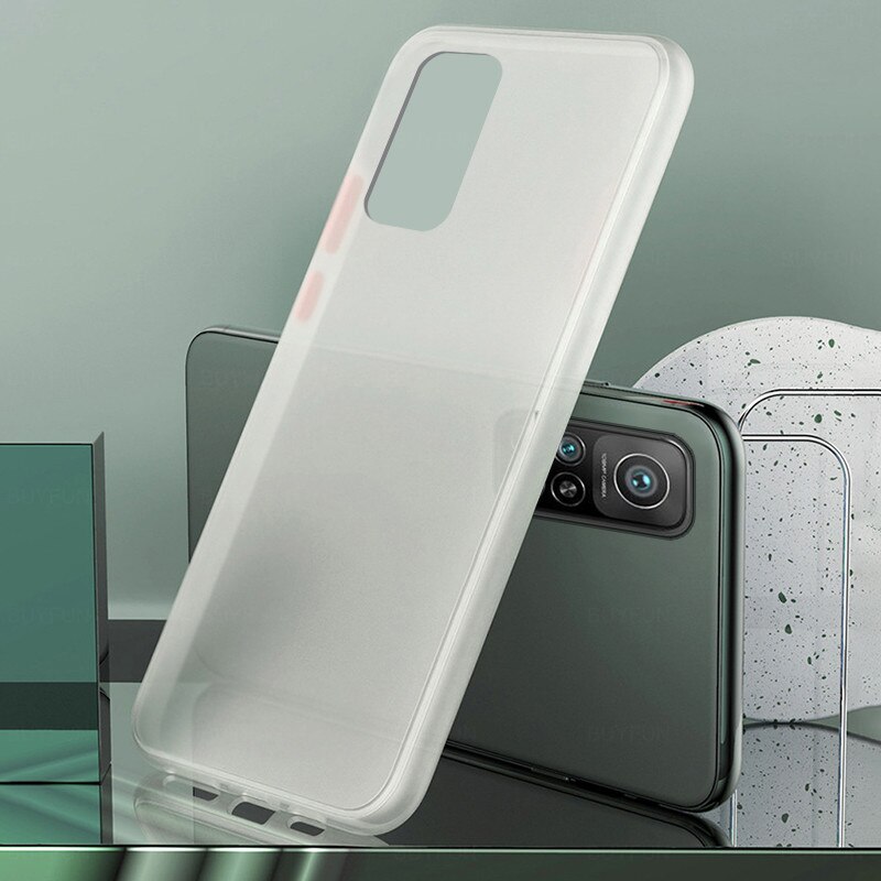Przezroczyste matowe pokrowce na telefony dla xiaomi mi10t xiaomi xiaomi mi 10 t 10 t t10 xiaomi10t pro case silikonowe odporne na wstrząsy coque fundas: mi 10t / white