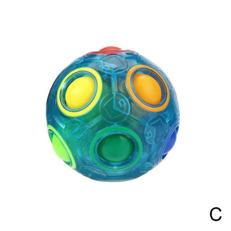 Luminous magic rainbow ball children's toy decompression handheld football: Luminous blue