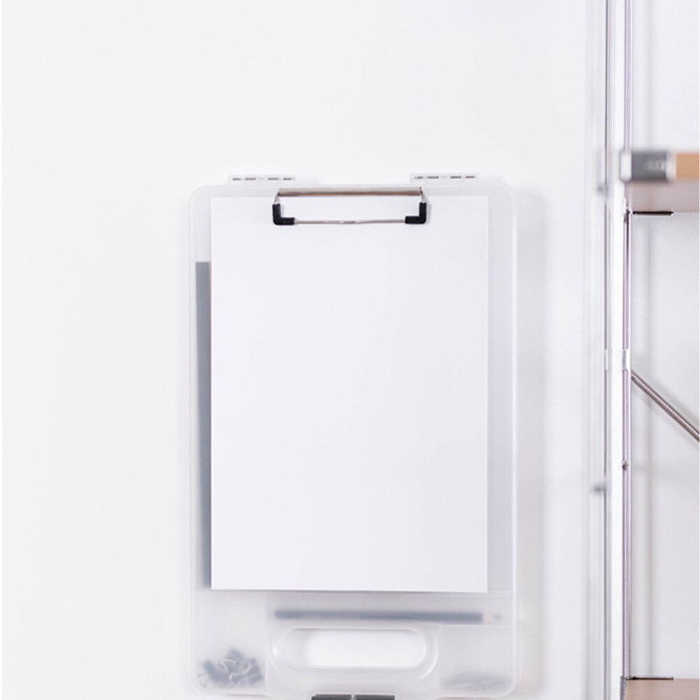 1Pc Portable Clipboard Storage Box Multifunction File Folder Openable Paper Storage Organizer Case Clip Board Writing Pad File F