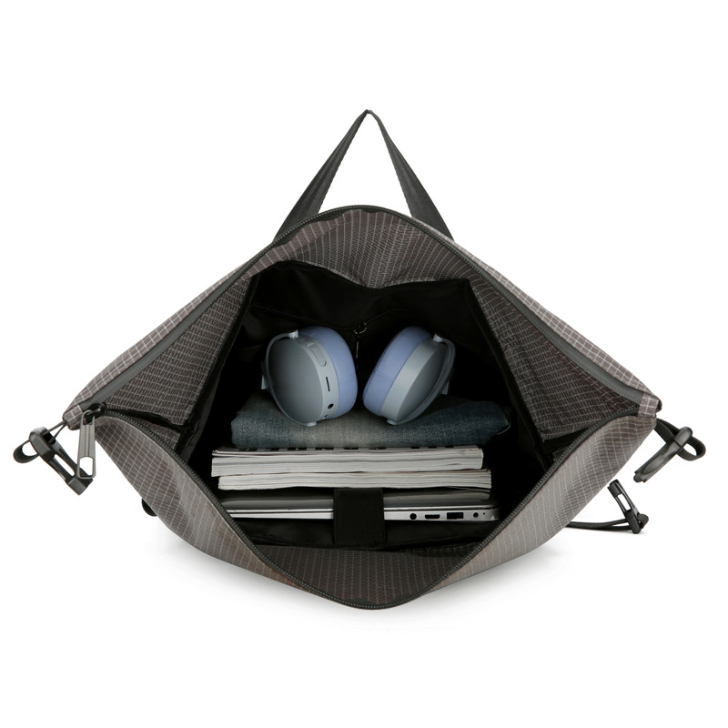 Fashionable 16-Inch Laptop Backpack for Men Large Capacity Nylon Travel Leisure Shoulder Bag Item