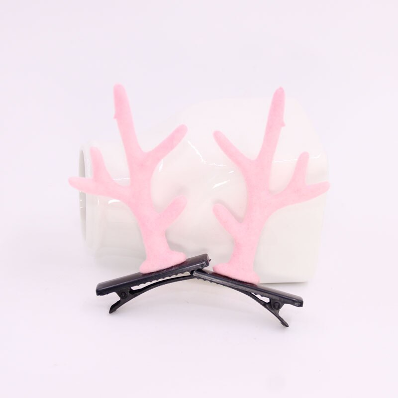 2 stücke Nette Hirsch Ohr Blume Haarnadeln Haar Decorationd SchöNe Weihnachten Barrettes Hirsch Geweih Haar Clips Haar Zubehör: 9