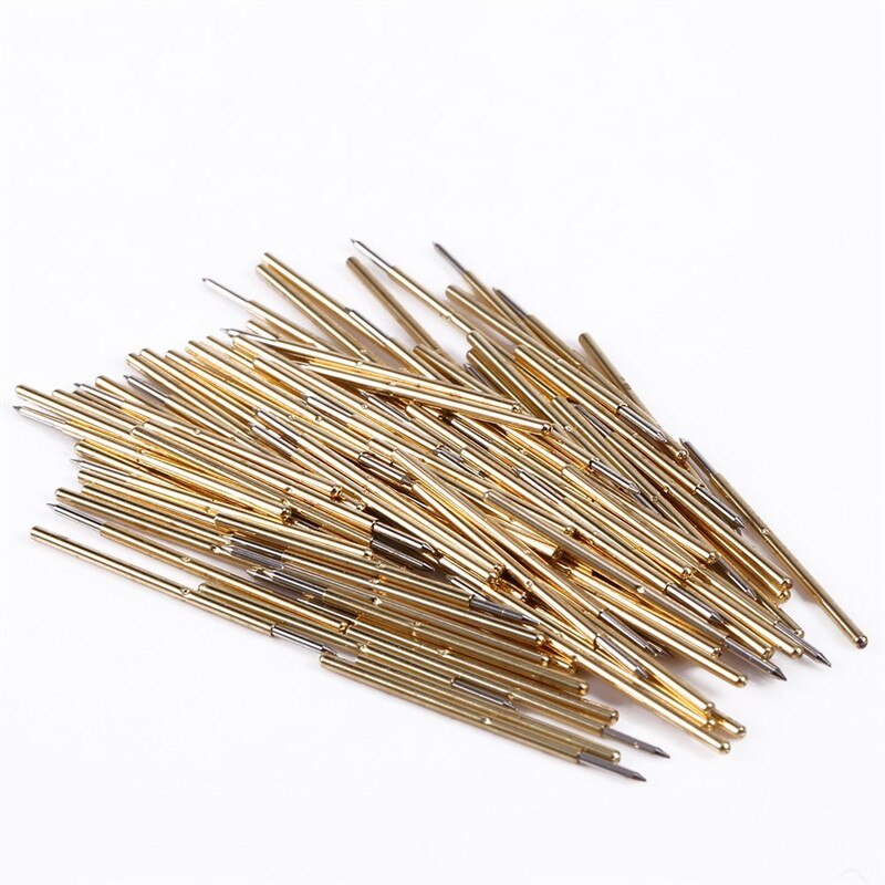 100 kpl  p50-b1 jousimittausanturi pogo pin dia 0.5mm pituus 16.35mm