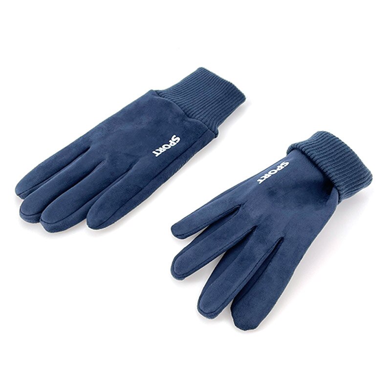 Winter Warm Sneeuw Ski Handschoenen Snowboard Motorrijden Winter Gym Handschoenen Mobiele Telefoon Screen Fiets Handschoenen Voor Mannen En Vrouwen: Navy blue