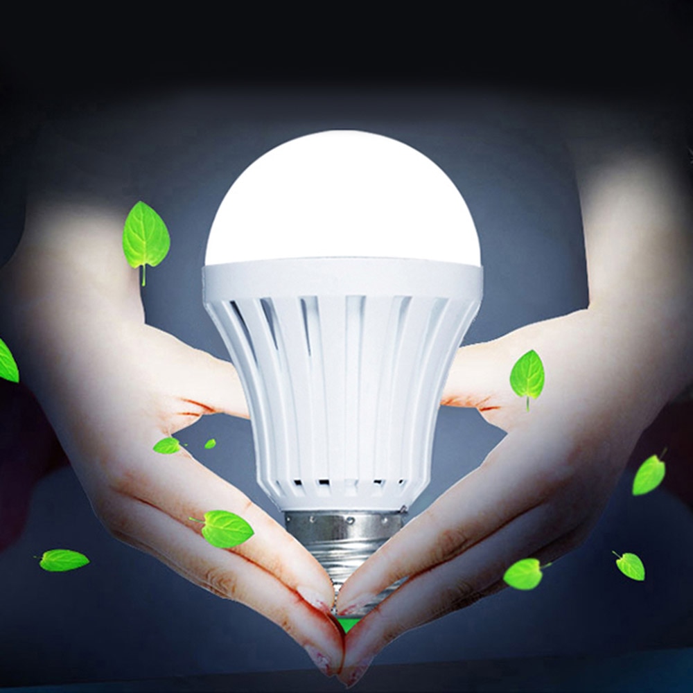 Bombilla LED inteligente E27, luz de emergencia de 5w, 7W, 9W, 85-265v, batería recargable, lámpara de iluminación para exteriores
