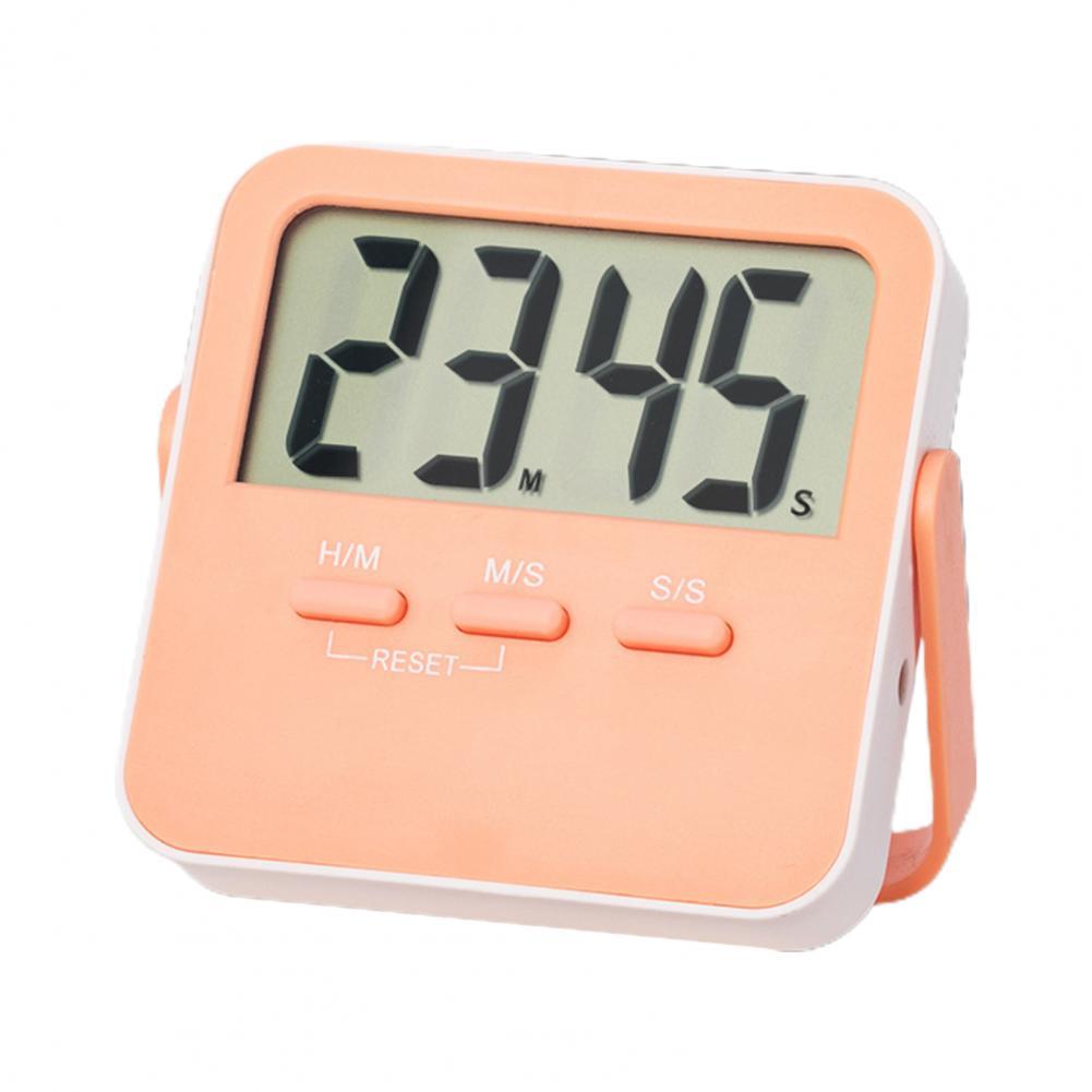 Electronic Digital Timer for Kitchen Cooking Shower Battery Powered LCD Display Kitchen Timer for Sports: Orange