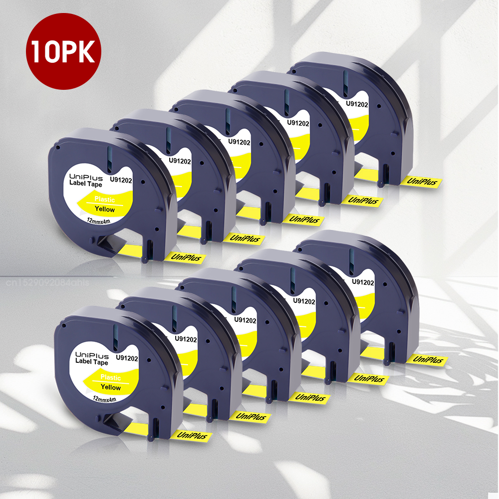 10/20 Stück kompatibles Dymo Letratag-Klebeband Dymo 91201 12267 91202 91200, weißes transparentes Etikett für Dymo Letratag-Drucker LT100H 200B: LM