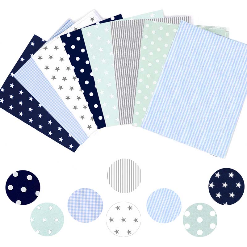Twill vævning 5 stk 6 stk 7 stk 8 stk 2 stk 10 stk bomuldsstof patchwork sy klud hjemmeudstyr nordisk multifunktions gør-det-selv tilbehør: 8 blå grønne 50 x 50