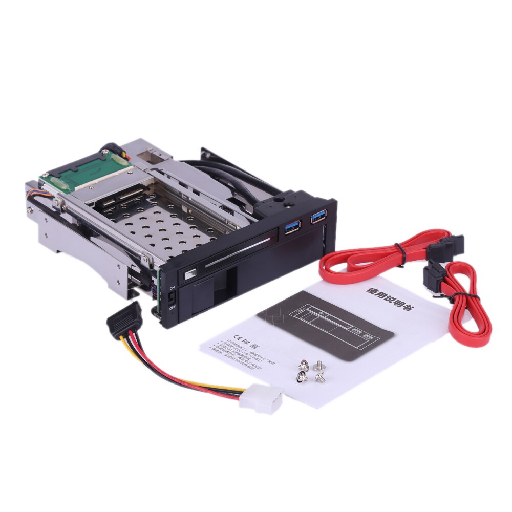 Dual bay 3.5 " +2.5 " tum sata iii hårddiskhölje hdd & ssd fack caddy case internt mobilställ med usb 3.0 port swap