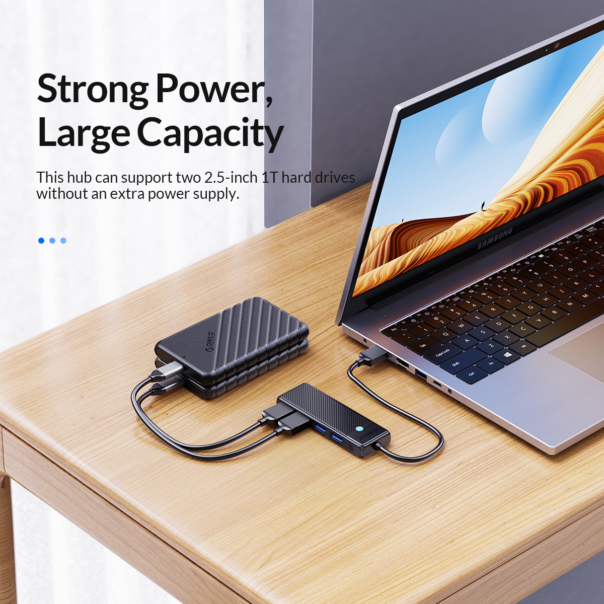 ORICO Concentrador tipo C concentrador USB 3.0 divisor de 4 puertos adaptador de concentrador USB base de expansión adaptador OTG ultrafino para PC accesorios de computadora