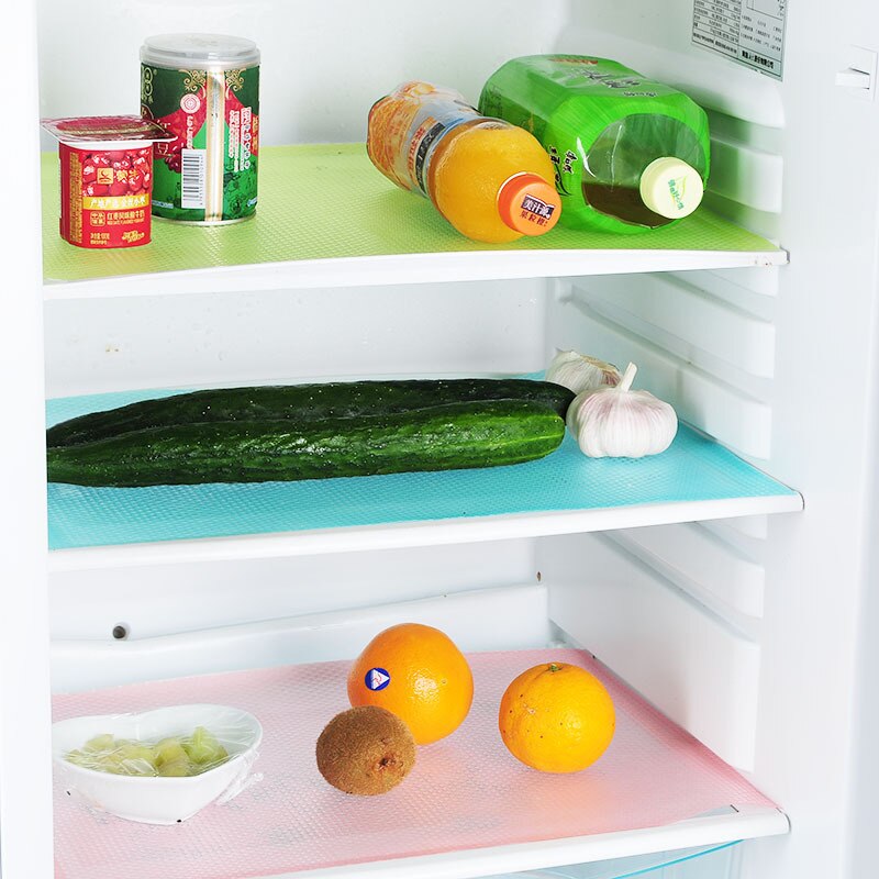 Alfombrilla antiincrustante para refrigerador alfombrilla antihumedad antimoho adaptable, antideslizante, para refrigerador almohadillas para nevera, 1/4 Uds.