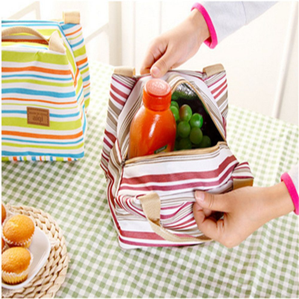 Iskybob 1Pc Draagbare Geïsoleerde Thermische Koeler Lunchbox Carry Tote Picknick Case Opbergtas