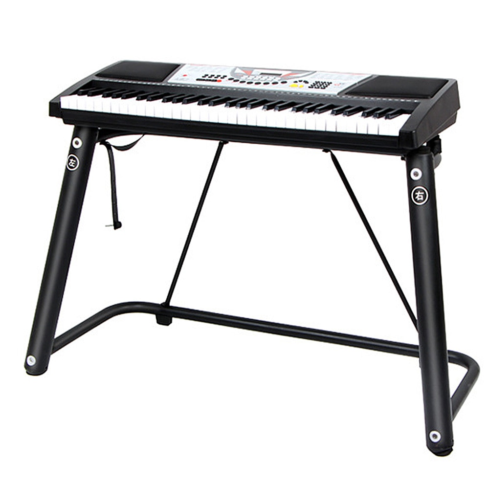 Keyboard Stand U Style Thickening Metal Tube Strong Durable for Electronic Digital Piano Adjustable Heavy-Duty Brace Rack Holder