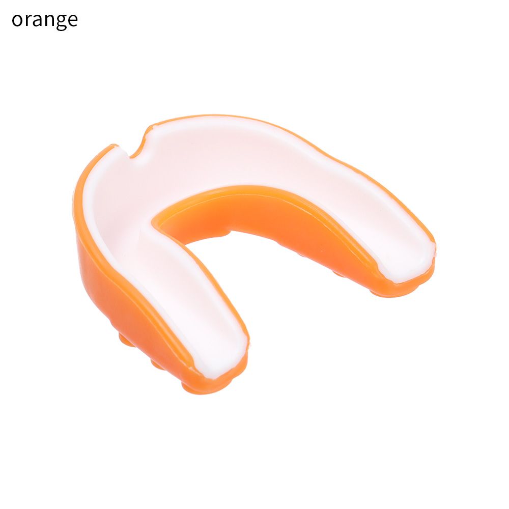 Adult Kids Football Silicone Boxing Gum Shield Teeth Protection Mouth Guard Rugby: orange--