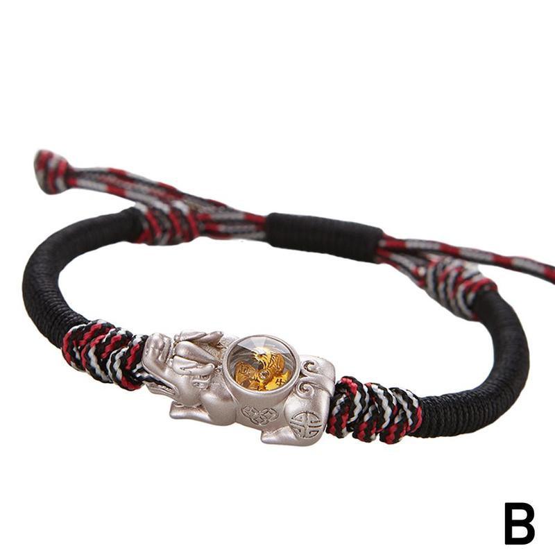 Hand Made Bixie Touw Chain Novel Goud Kleur Draaiende Windmolen Lucky Dappere Troepen Gevlochten Energie Armbanden Voor Mannen Vrouw Armbanden: B