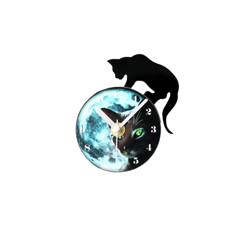 nordisch Moderne 3D kleine nette katze kühlschrank uhr Heimat nachricht aufkleber küche zubehör Magnet kühlschrank Magnet wanduhr