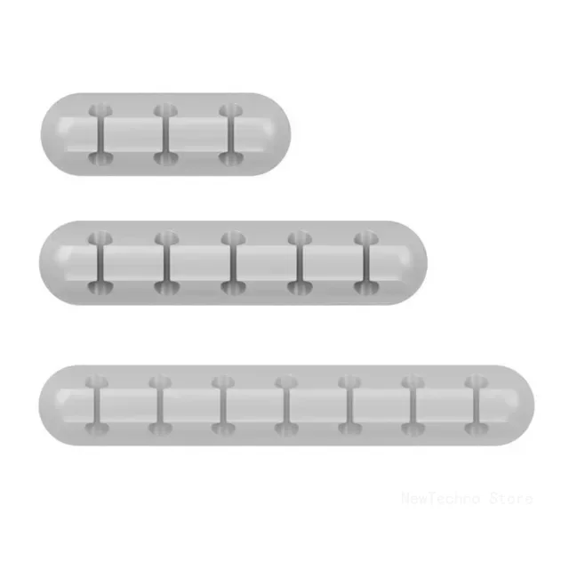 Cable Organizer Silicone USB Cable Winder Desktop Tidy Management Clips Cable Holder for Mouse Headphone Wire Organizer: Orange