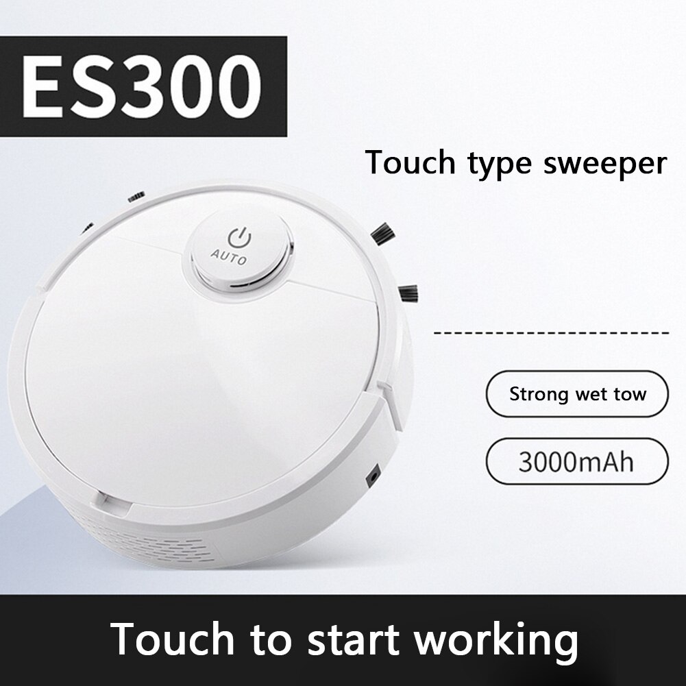 ES300 Touch Automatic Smart Sweeping Robot Rechargeable Floor Vacuum Cleaner Suction Dust Hair Broom Cleaning Machine