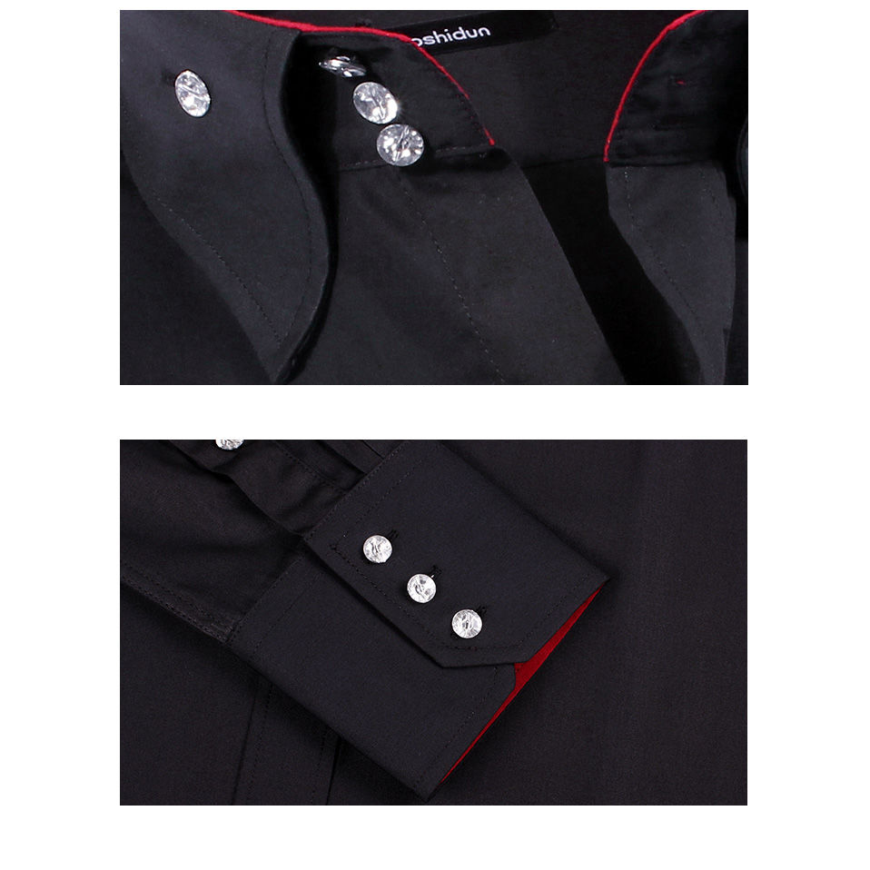 Camisa de vestir con cuello abotonado para hombre, camisa Formal de negocios de manga larga, informal, coreana, ajustada, de , Blanca
