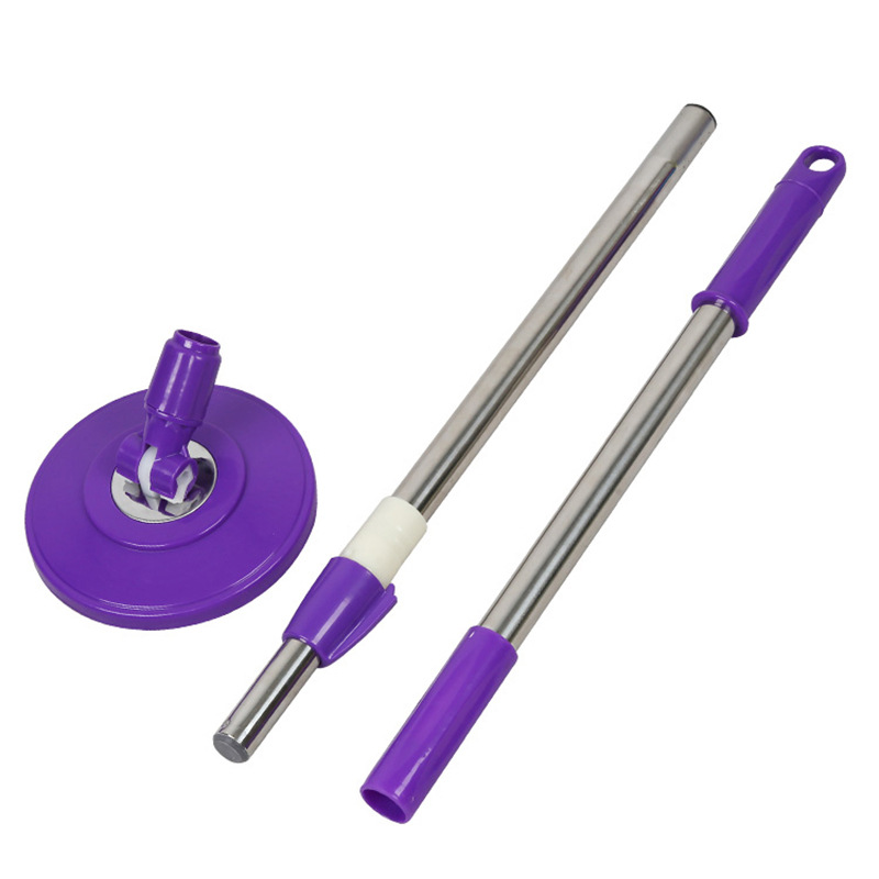Spin Mop Pole Handvat Vervanging voor Vloer 360 Graden Roterende Vloer Mop Pole Geen Voetpedaal Versie Handvat Schoonmaken Tool Kit: Roze