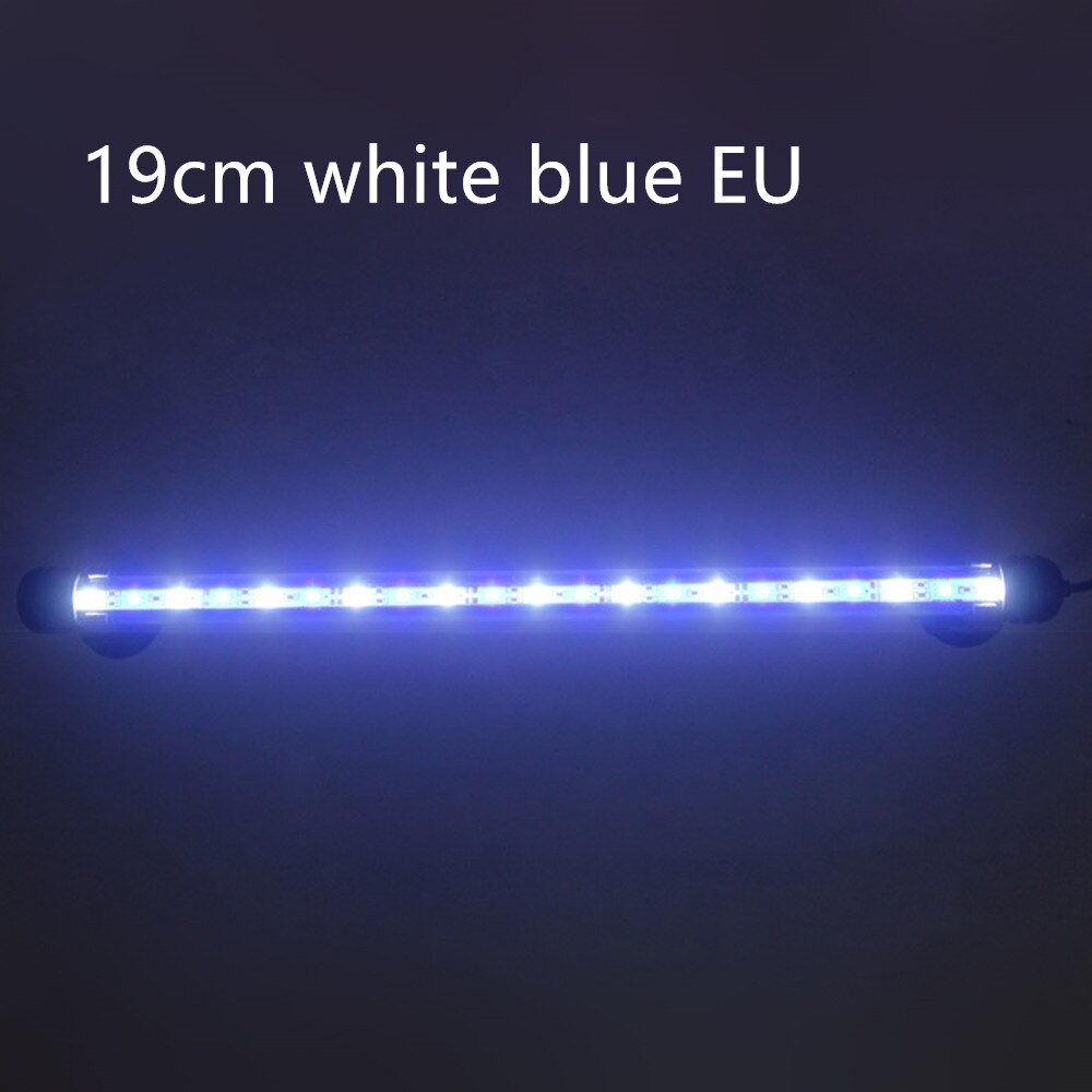 19cm Led Planted Aquarium Lighting EU/US/UK/AU Waterproof Aquarium Light Fish Tank Lamp Aquariums Decor Lighting: 19cm white blue EU