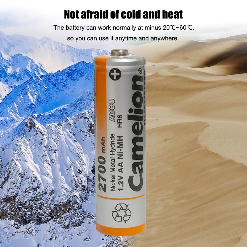 Camelion 2700mAh 1.2V AA Battery NiMH Ni-MH Rechargeable Battery Low self discharge high capacity