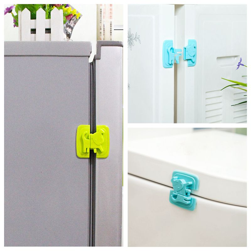 2pcs Cute dog shape safety baby protection lock blockers doors for security locks for drawer toilet refrigerator