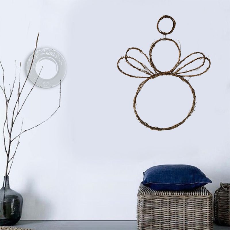 Winorośli anioł frontowe drzwi wieniec na zewnątrz dla rzemiosła wakacyjna na ścianę dekoracje ślubne M6CE