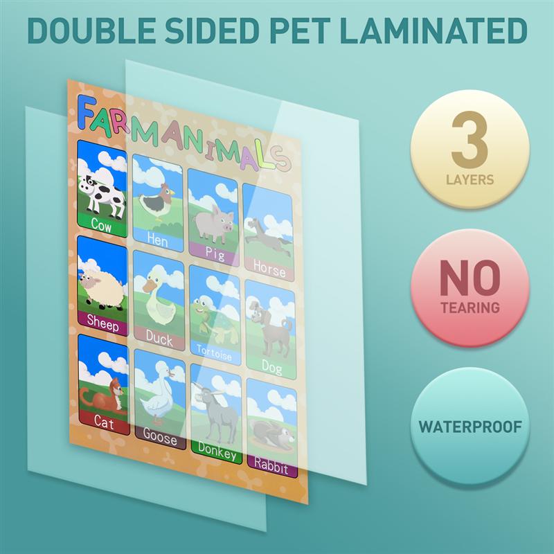 Preschool Educational Posters For Toddlers Kids Kindergarten Alphabet Colors Days Numbers Animals Seasons Weathers Months Shapes