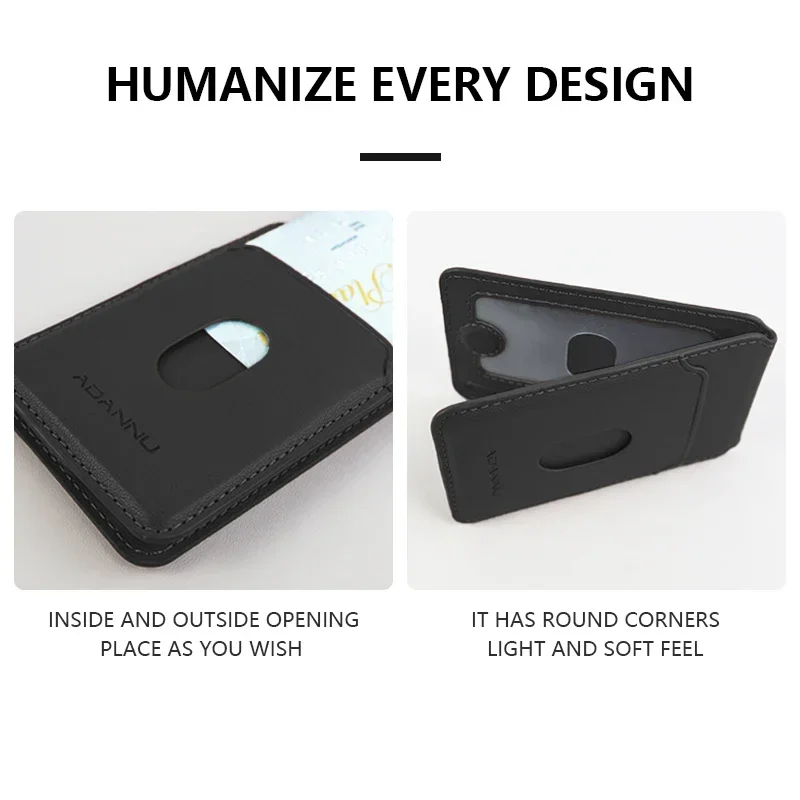 Portefeuille en cuir magnétique Magsafe, porte-carte de téléphone portable pour IPhone 16 15 14 13 12 Pro Max Plus, étui à aimant puissant pour carte bancaire de téléphone