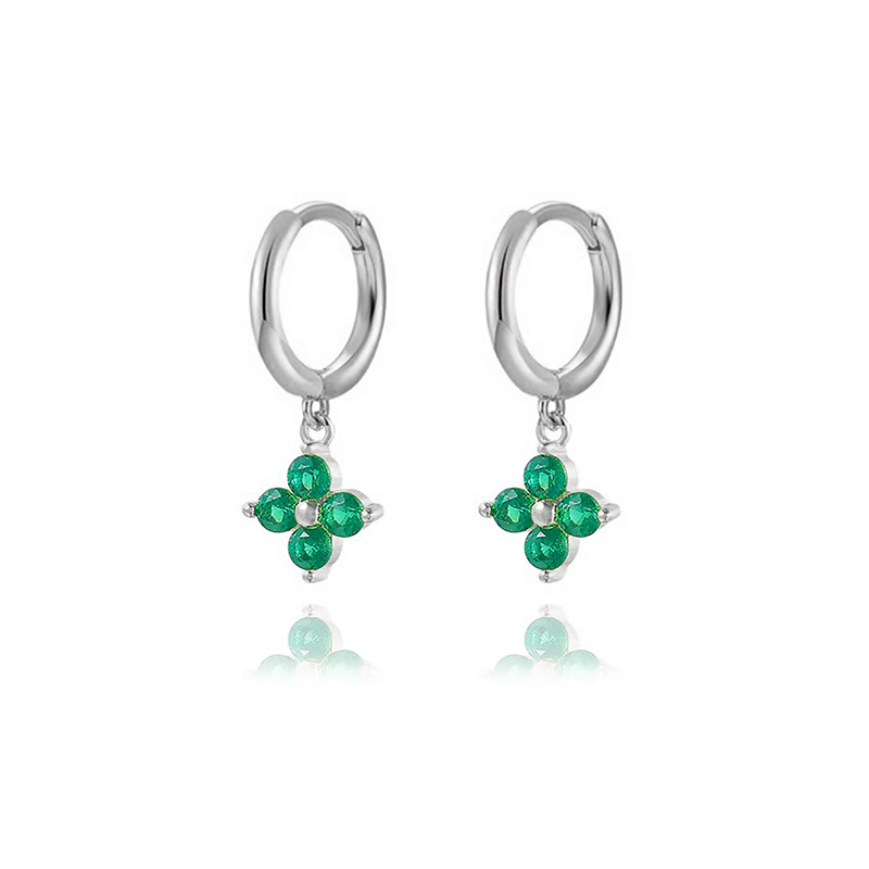 TIANDE-pendientes colgantes de cadena larga para mujer, Color dorado, Piercing de circonita, flor, joyería de 2023