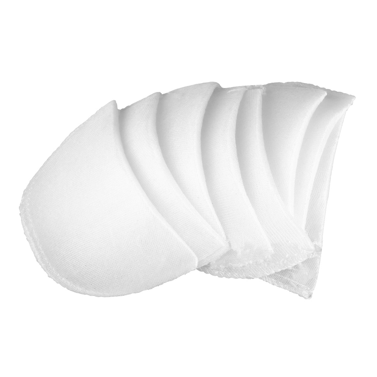 4 par bløde skumpolstrede skulder push-up puder genanvendelige selvklæbende skulder til blazer t-shirt tøj sytilbehør: Hvid / 13.5 x 8 x 1cm