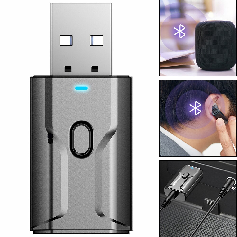 ABS 4 In 1 Plug And Play Wireless Bluetooth High Speed Dongle Receiver Laptop Audio Adapter Transmitter Automatic Pair Portable