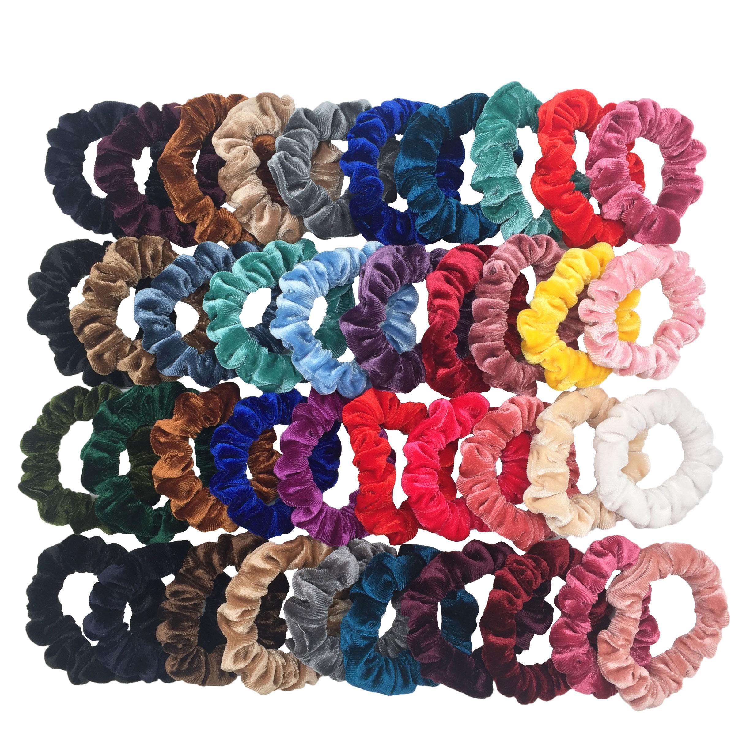 Paquete de Scrunchies del pelo de terciopelo para niña, bandas elásticas para el pelo, conjunto de soporte para cola de caballo, accesorios para el cabello, sólido, sin arrugas, 10/6 Uds./lote