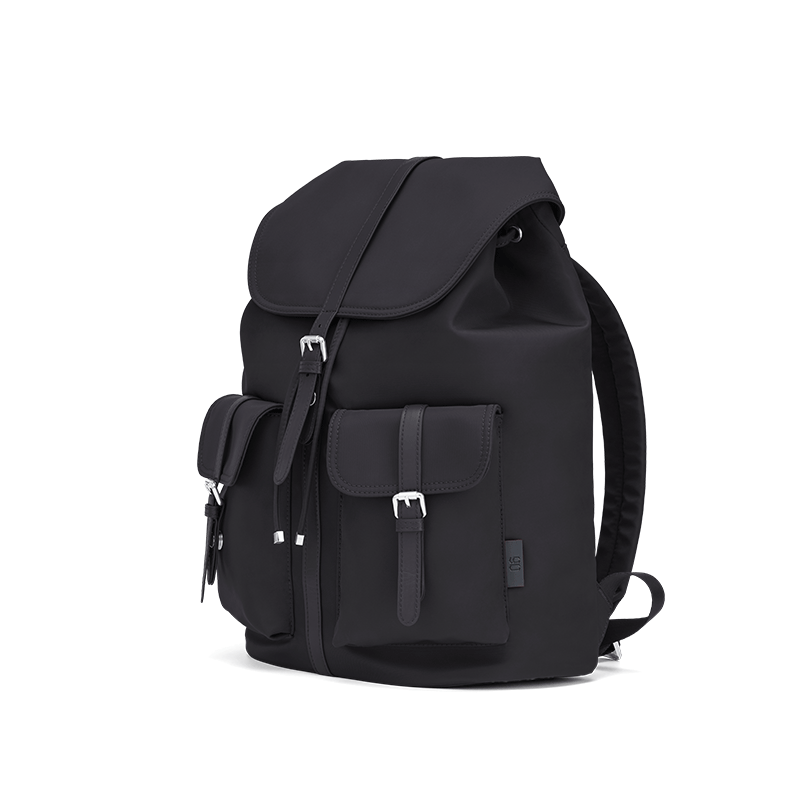 NEUE NINETYGO 90Spaß Pendler Nylon Damen Rucksack Frauen 14 Zoll Laptop Wasserdicht Stil Nylon Tasche: schwarz