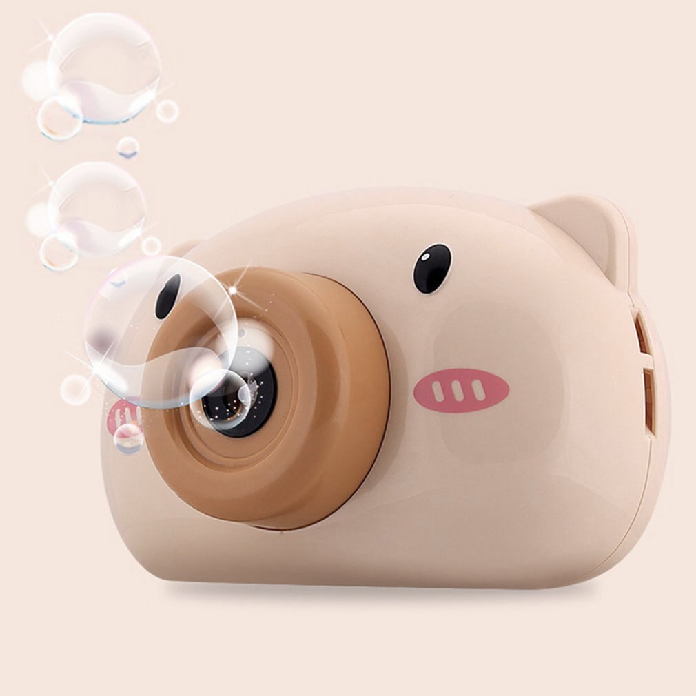 Leuke Cartoon Varken Camera Kids Baby Bubble Machine Outdoor Automatische Bubble Maker Voor Vriendin Bad Speelgoed Voor Kinderen