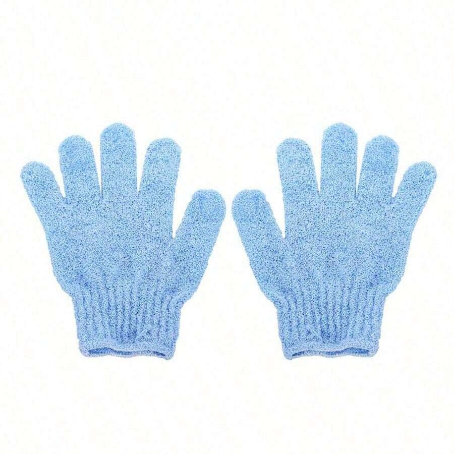 Guantes de ducha exfoliantes reversibles, guantes exfoliantes para el cuerpo, herramientas de limpieza, toalla de baño, productos de baño, exfoliante de espalda, 2 uds./6 uds./12 Uds.: Negro