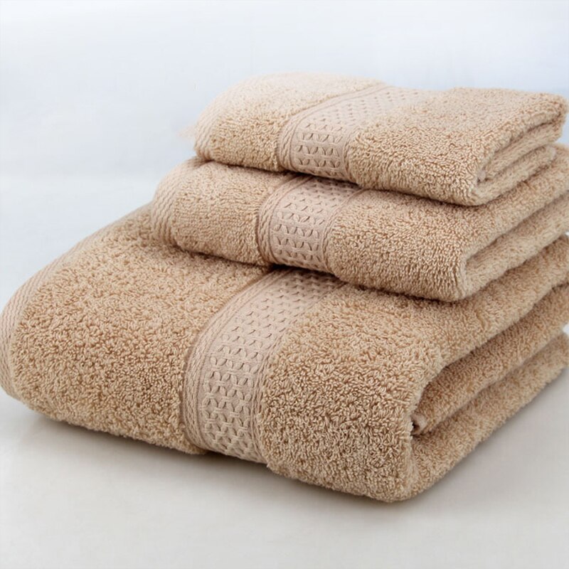 3 Pack Towel Set 100% Cotton 70x140cm Bath Towel and 2 Face Hand Towel Super Soft Absorbent Terry Washcloth For Adults: 8