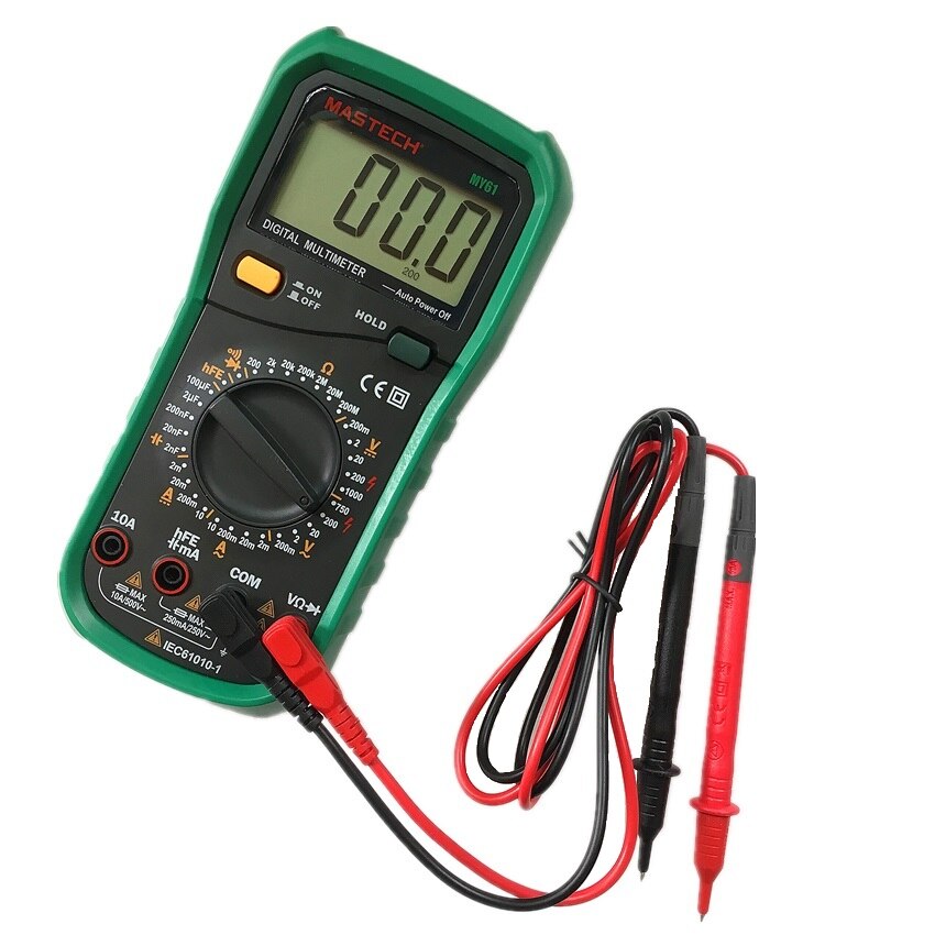MASTECH MY61 AC/DC Electric Handheld 2000 counts Meter Digital Multimeter Voltmeter Ohm Electrical Tester