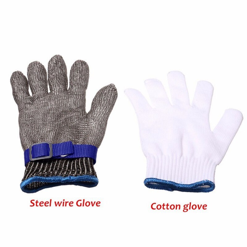 Useful Gloves Stainless Steel Grade 5 Steel Wire Plus PE Steel Ring Iron Gloves Single Safety Cut Proof High Performance Gloves