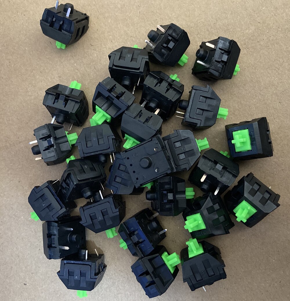 RGB Magic Axis MX Axis 4pcs Green switches for Razer blackwidow Chroma Gaming Mechanical Keyboard and others with led switch