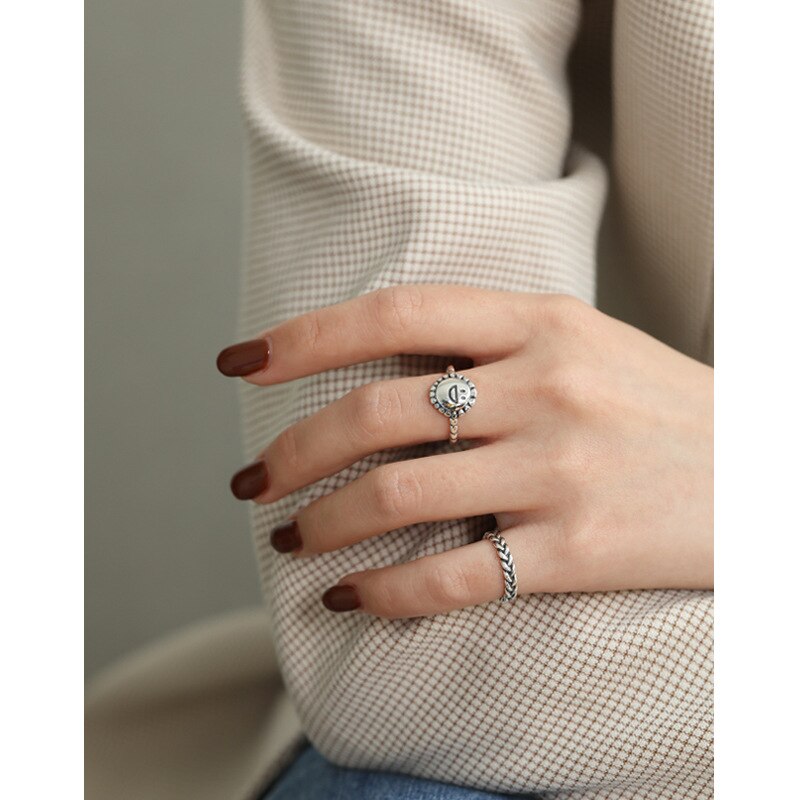 100% 925 zehenringe aus sterlingsilber mit gedrehtem, geflochtenem gelenk für damen, vintage-zehenring aus silber, 925 accessoires