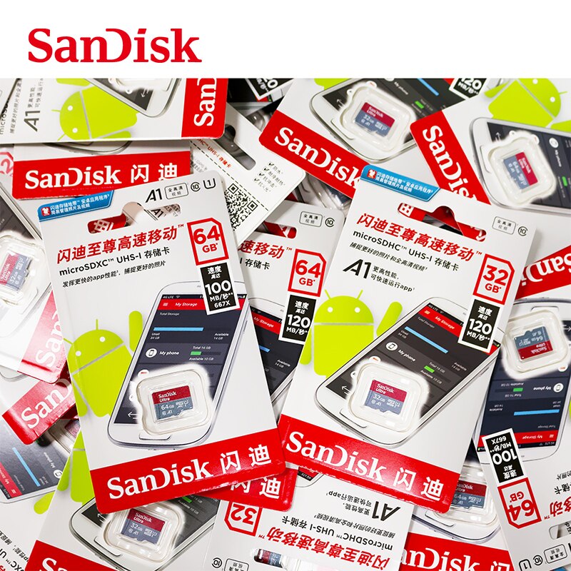 SanDisk A1 Memory Card 128GB 64GB U3 98MB/S Micro sd card Class10 UHS-3 flash card Memory Microsd TF/SD Cards UHS-1 16GB 32GB