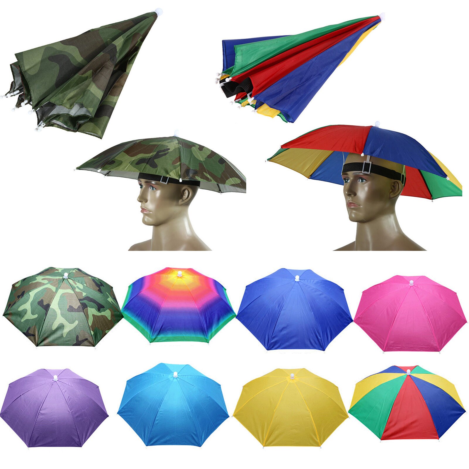 marmorering større Lagring Paraply hat farverig hat paraply d 55cm camouflag... – Grandado