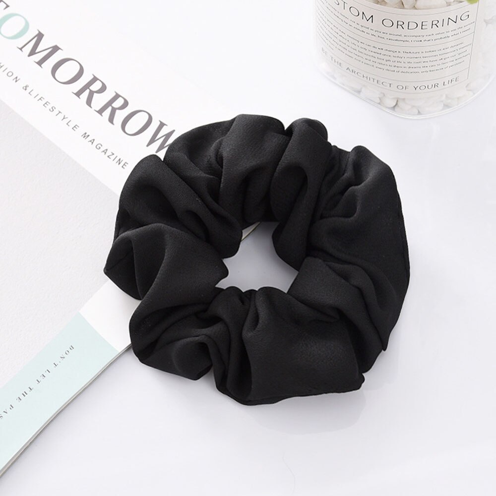 Vrouwen Haar Accesoires Effen Kleur Haar Tie Scrunchies Chiffon Paardenstaart Haar Scrunchy Houder Touw Hoofddeksels Voor Meisjes Vrouwen