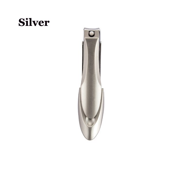 Roestvrij Staal Nagelknipper Nagelknipper Anti Splash Rvs Nail Cutters Voor Manicure Teennagel Vingernagel Trimmer: Silver / S(1.1X7.5cm)