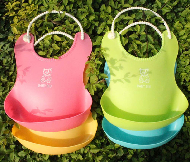 Cute Baby Bibs Kids Boys Girls Waterproof Feeding Bibs silicone Apron Saliva Towel Bib Smock Bib Cartoon Saliva Towel
