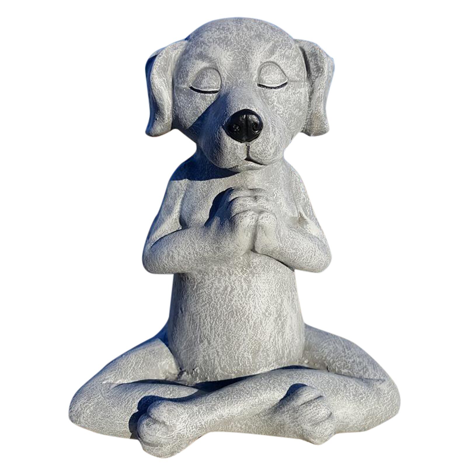 Cute Ornament Toy Dog Buddha Meditation Dog Statue-yoga Dog Garden Decoration Home Decoration Pet Dolls Crafts Garden Decor-0.5: Default Title